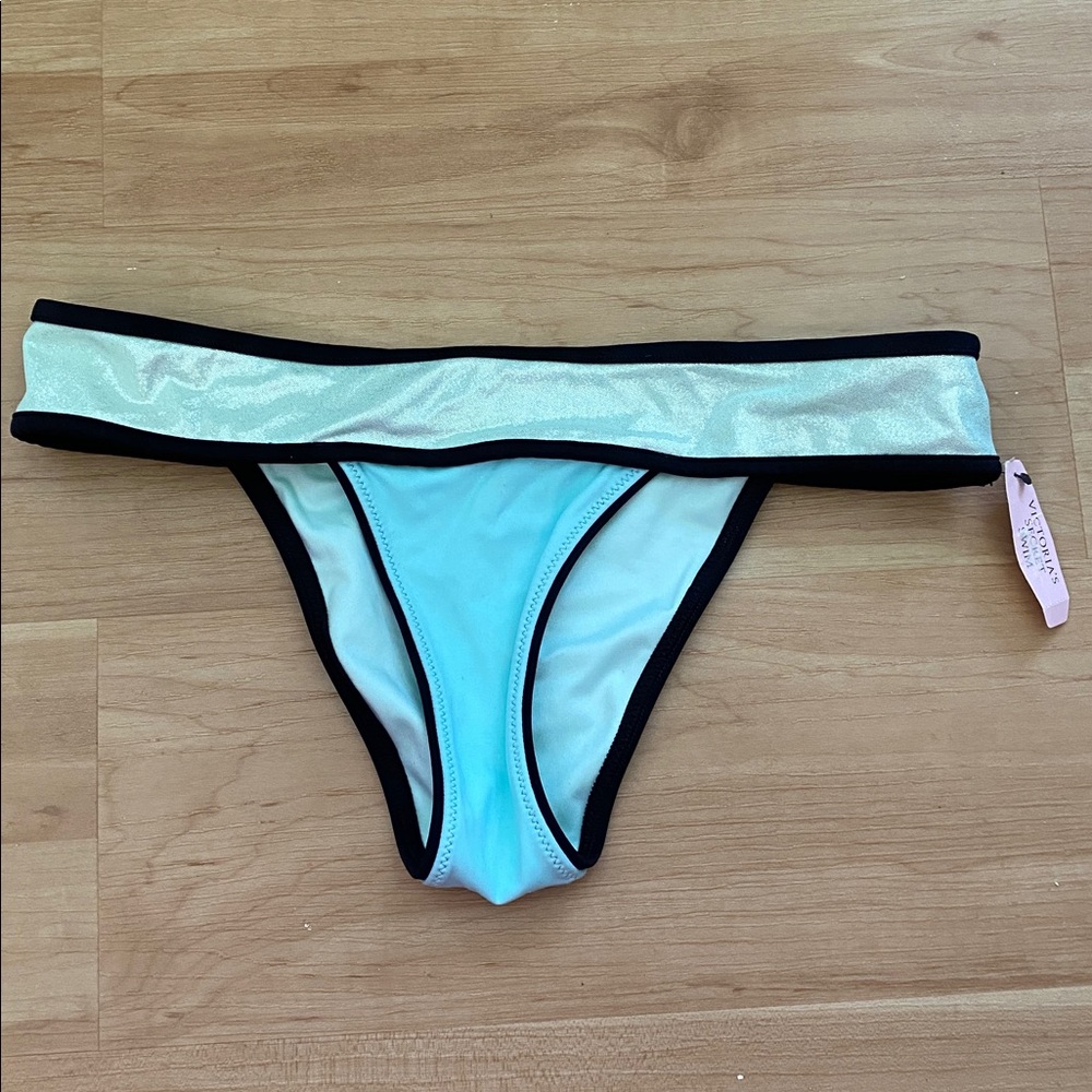 VICTORIAS SECRET SPARKLE BAND SWIM BOTTOM S NWT